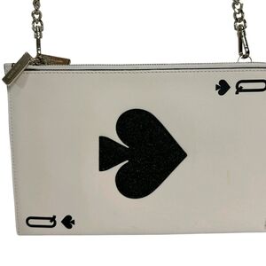 Kate Spade White and Black Spade Crossbody Bag